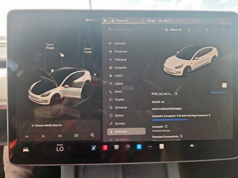 5YJ3E1EA1PF679892 - 2023 TESLA MODEL 3 白色 照片 9