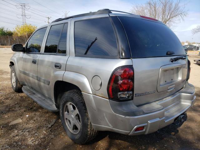 1GNDT13S542124035 - 2004 CHEVROLET TRAILBLAZE LS SILVER photo 3