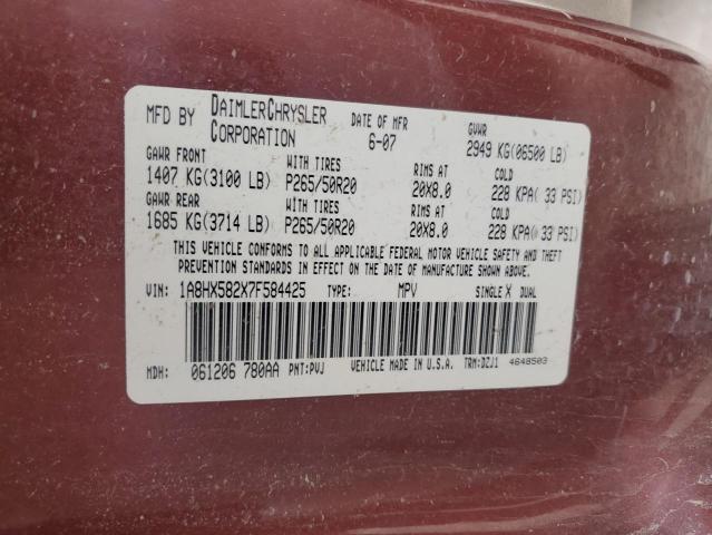 1A8HX582X7F584425 - 2007 CHRYSLER ASPEN LIMITED 棕色 照片 13