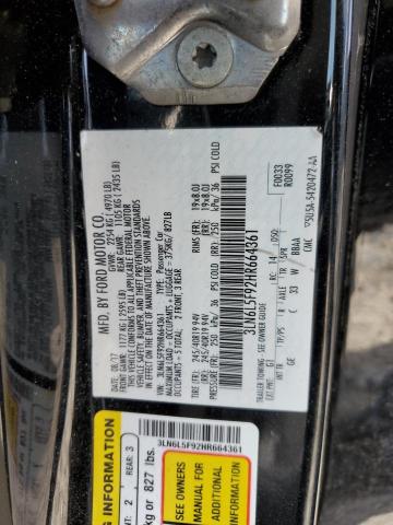 3LN6L5F92HR664361 - 2017 LINCOLN MKZ RESERVE შავი ფოტო 12