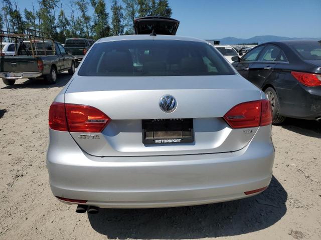 3VWLL7AJ4CM337161 - 2012 VOLKSWAGEN JETTA TDI SILVER photo 6