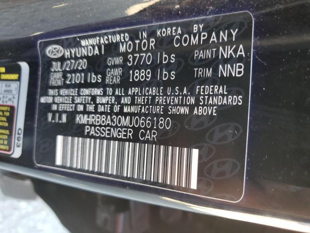 KMHRB8A30MU066180 - 2021 HYUNDAI VENUE SE BLACK photo 14