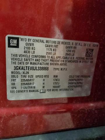 3GKALTEV8JL338868 - 2018 GMC TERRAIN SLE RED photo 14