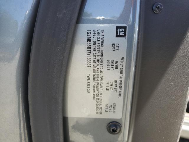 1G2MB35B17Y133387 - 2007 PONTIAC SOLSTICE GRAY photo 12