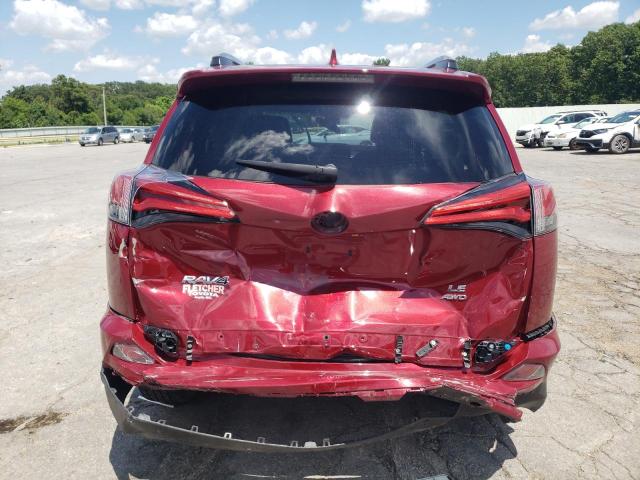 2T3BFREV0JW785035 - 2018 TOYOTA RAV4 LE წითელი ფოტო 6