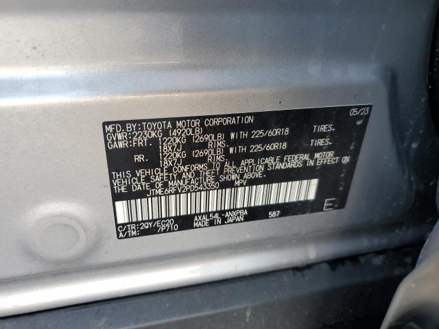 JTME6RFV2PD543350 - 2023 TOYOTA RAV4 XSE SILVER photo 13