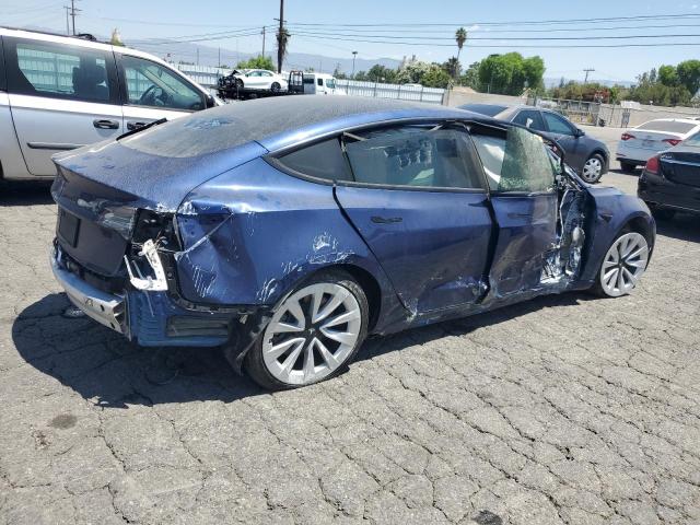 5YJ3E1EA5NF250235 - 2022 TESLA MODEL 3 ლურჯი ფოტო 3
