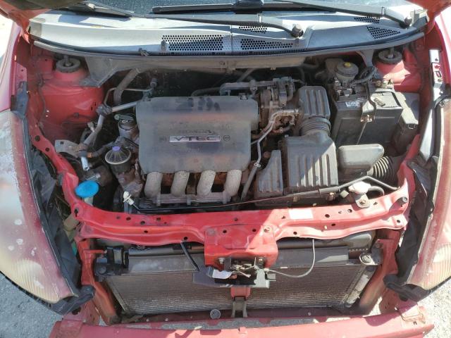 JHMGD38627S036895 - 2007 HONDA FIT S წითელი ფოტო 11