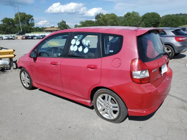 JHMGD38627S036895 - 2007 HONDA FIT S წითელი ფოტო 2