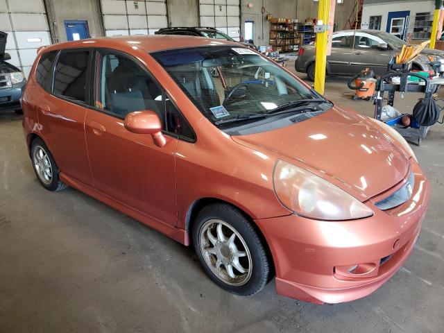 JHMGD38648S027553 - 2008 HONDA FIT SPORT ORANGE photo 4