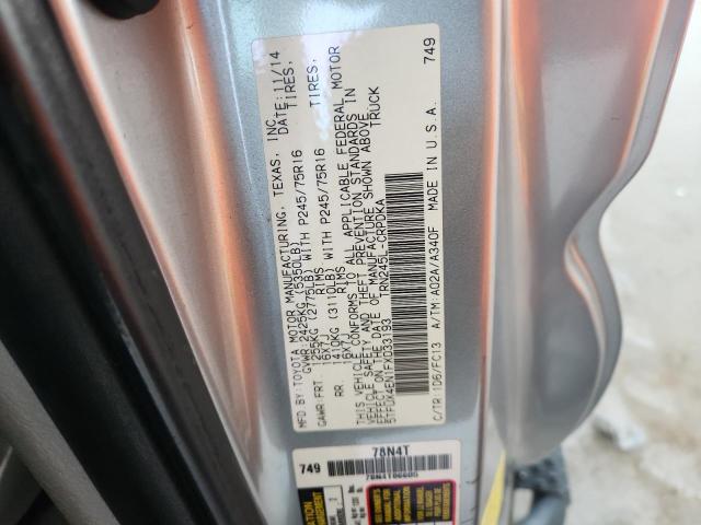 5TFUX4EN1FX033193 - 2015 TOYOTA TACOMA ACCESS CAB Silber Foto 12