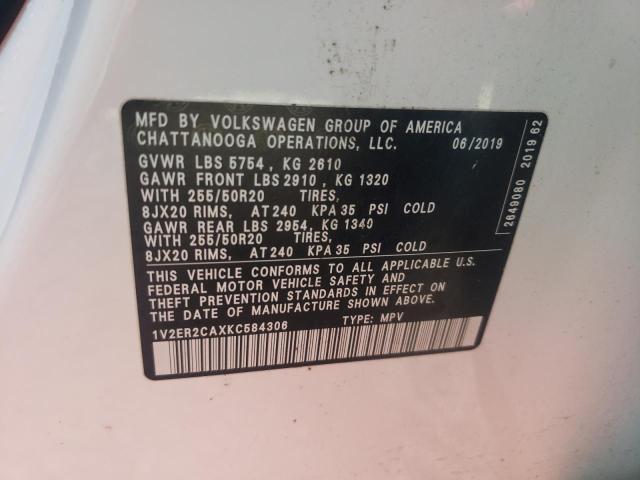 1V2ER2CAXKC584306 - 2019 VOLKSWAGEN ATLAS SEL Ağ foto 14