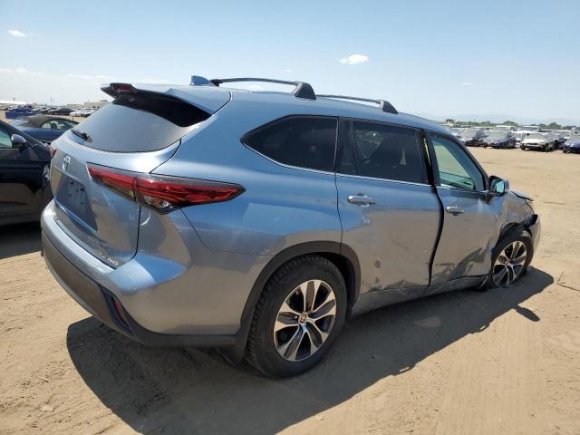 5TDHZRBH5LS031648 - 2020 TOYOTA HIGHLANDER XLE BLUE photo 3