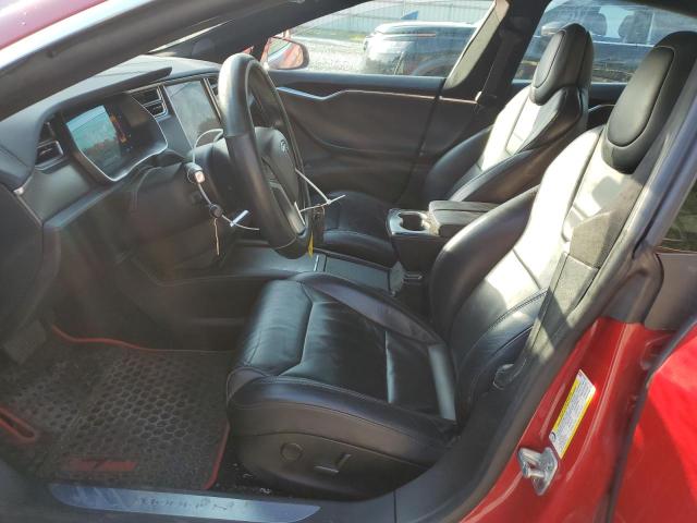 5YJSA1E11HF210360 - 2017 TESLA MODEL S RED photo 7