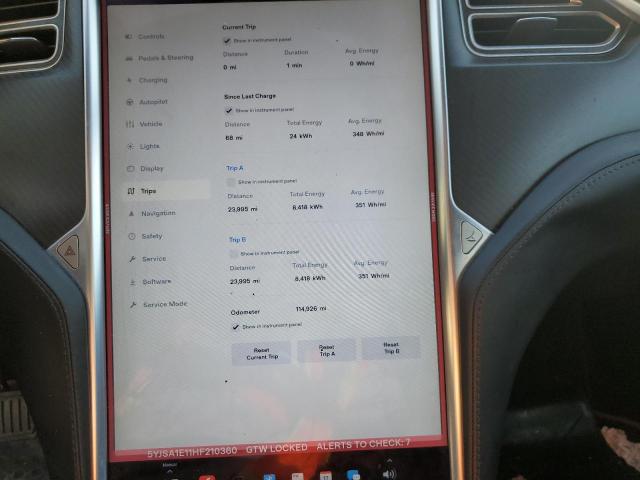 5YJSA1E11HF210360 - 2017 TESLA MODEL S RED photo 9