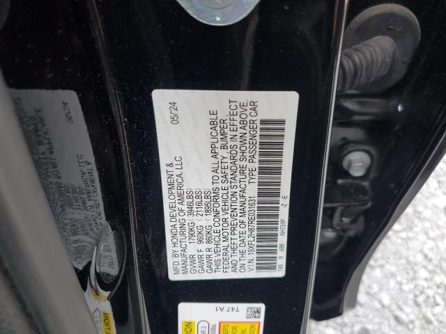 19XFL2H87RE031631 - 2024 HONDA CIVIC SPORT BLACK photo 12