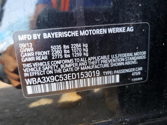 WBA3X9C53ED153019 - 2014 BMW 335 XIGT BLACK photo 12