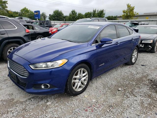 3FA6P0LU5ER244969 - 2014 FORD FUSION SE HYBRID BLUE photo 1