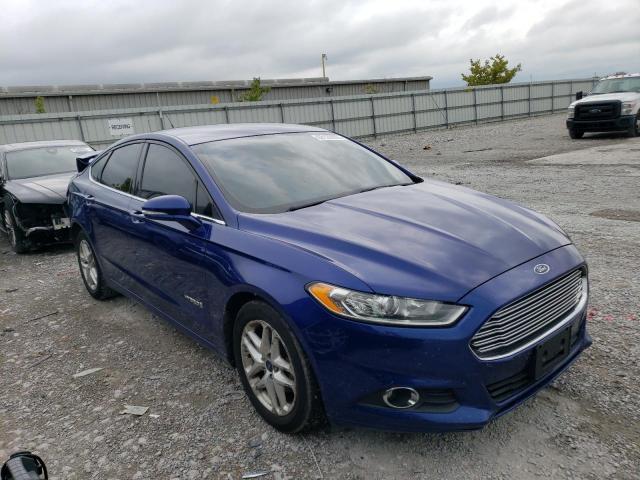 3FA6P0LU5ER244969 - 2014 FORD FUSION SE HYBRID BLUE photo 4