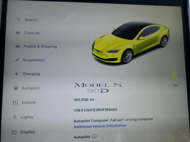 5YJSA1E26HF189482 - 2017 TESLA MODEL S 白色 照片 9