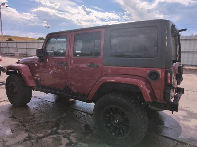 1C4HJWEG3CL195832 - 2012 JEEP WRANGLER U SAHARA MAROON photo 2
