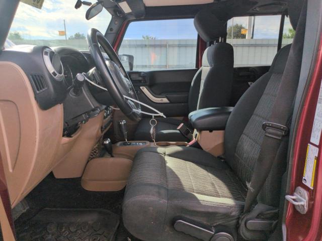1C4HJWEG3CL195832 - 2012 JEEP WRANGLER U SAHARA MAROON photo 7