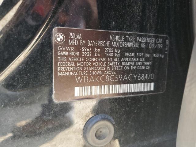 WBAKC8C59ACY68470 - 2010 BMW 750 LI XDRIVE BLACK photo 12