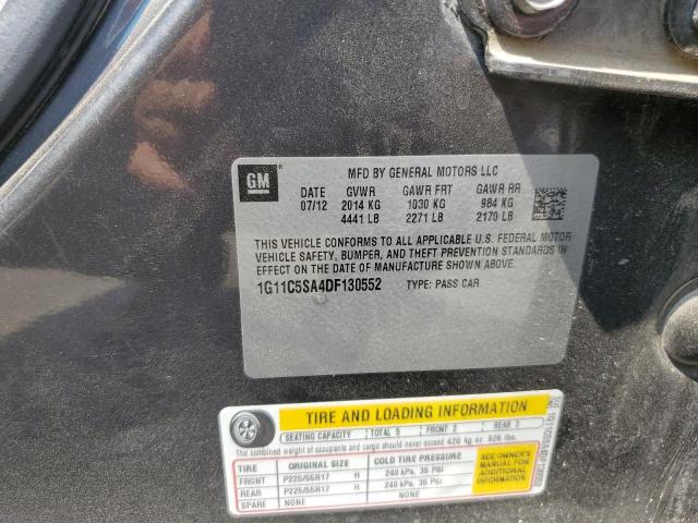1G11C5SA4DF130552 - 2013 CHEVROLET MALIBU 1LT 黑色 照片 12