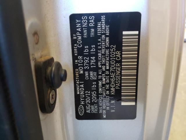 KMHDH6AE7DU010252 - 2013 HYUNDAI ELANTRA CO GS SILVER photo 12