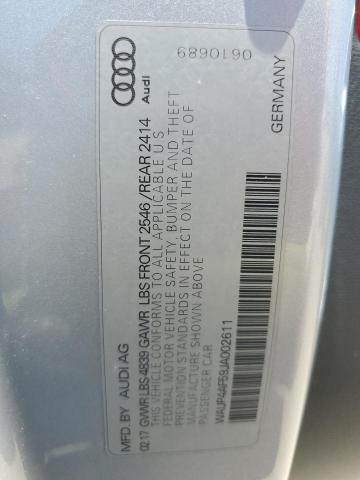 WAUP4AF59JA002611 - 2018 AUDI S5 PREMIUM PLUS Արծաթագույն լուսանկար 12