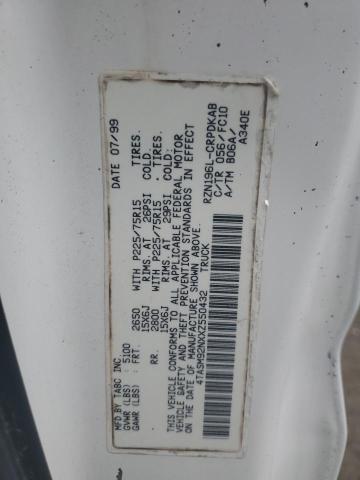 4TASM92NXXZ550432 - 1999 TOYOTA TACOMA XTRACAB PRERUNNER თეთრი ფოტო 12