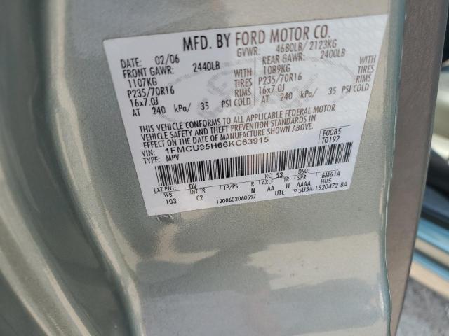 1FMCU95H66KC63915 - 2006 FORD ESCAPE HEV GREEN photo 13