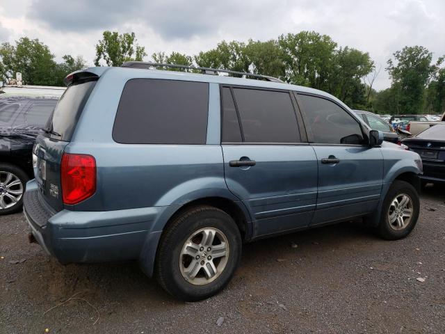 5FNYF18575B050247 - 2005 HONDA PILOT EXL BLUE photo 3