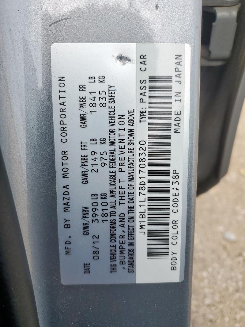 JM1BL1L78D1708320 - 2013 MAZDA 3 I SILVER photo 13