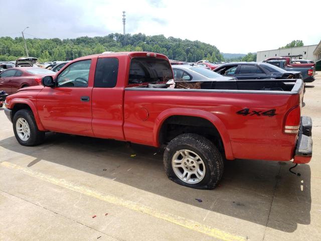 1D7HG32K64S706968 - 2004 DODGE DAKOTA SPORT RED photo 2