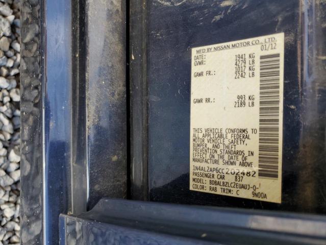 1N4AL2AP6CC202482 - 2012 NISSAN ALTIMA BASE Mavi fotoğraf 12