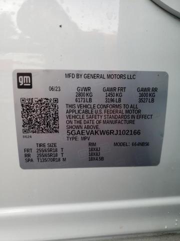 5GAEVAKW6RJ102166 - 2024 BUICK ENCLAVE ESSENCE 白色 照片 13