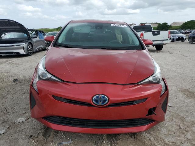 JTDKBRFU9J3587400 - 2018 TOYOTA PRIUS RED photo 5