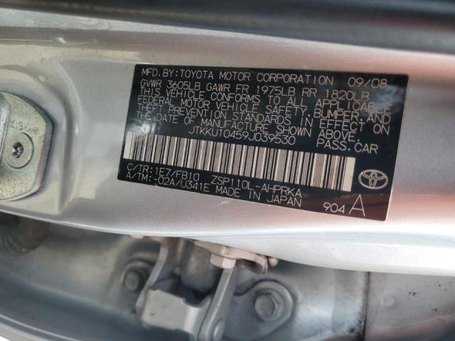 JTKKU10459J039530 - 2009 TOYOTA SCION XD SILVER photo 13