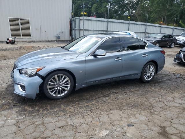 JN1EV7AR2JM437346 - 2018 INFINITI Q50 LUXE BLUE photo 1