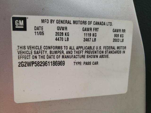 2G2WP582961186969 - 2006 PONTIAC GRAND PRIX 银色 照片 12