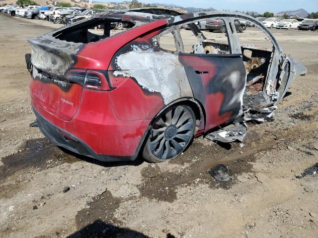 7SAYGDEF3NF407647 - 2022 TESLA MODEL Y RED photo 3