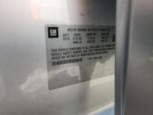 2G4GK5EX9E9258649 - 2014 BUICK REGAL WHITE photo 12