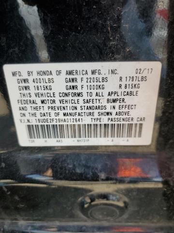 19UDE2F39HA012641 - 2017 ACURA ILX BASE WATCH PLUS BLACK photo 13