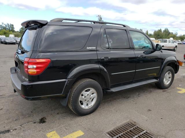 5TDBT48A42S065485 - 2002 TOYOTA SEQUOIA LIMITED BLACK photo 3