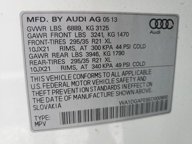 WA1DGAFE8ED000800 - 2014 AUDI Q7 PRESTIGE WHITE photo 14