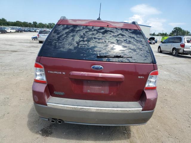 1FMDK02W88GA22663 - 2008 FORD TAURUS X SEL MAROON photo 6