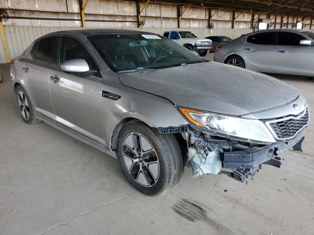 KNAGM4AD9D5059971 - 2013 KIA OPTIMA HYBRID SILVER photo 4