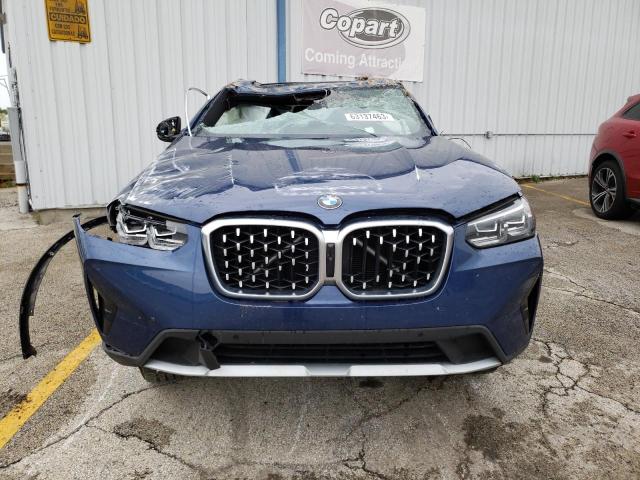 5UX33DT01N9J20592 - 2022 BMW X4 XDRIVE30I BLUE photo 5