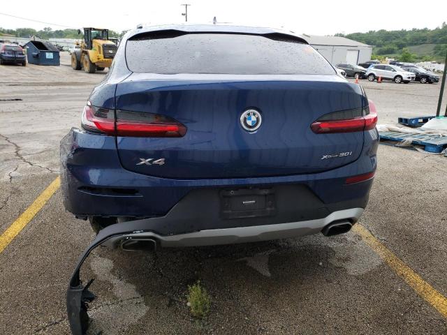 5UX33DT01N9J20592 - 2022 BMW X4 XDRIVE30I BLUE photo 6